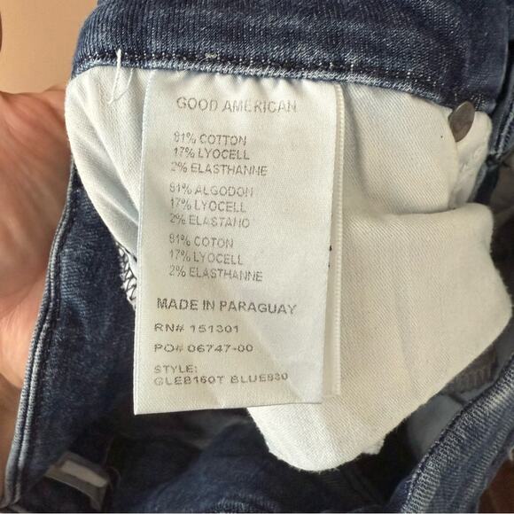 Good American Women's Dark Blue Button Up Skinny Jeans Size 6 / 28 - Picture 4 of 4